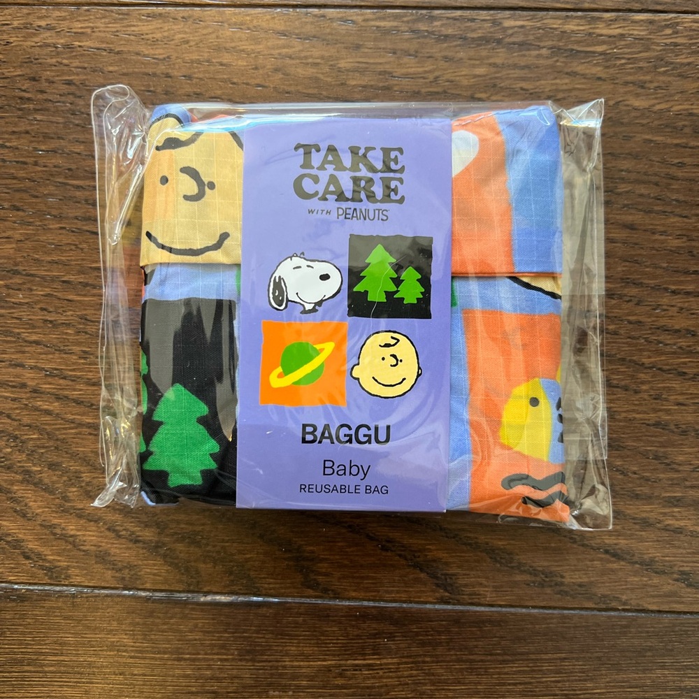 Baggu Baby bag - Take Carr w Peanuts Checkerboard Gang - Picture 1 of 1